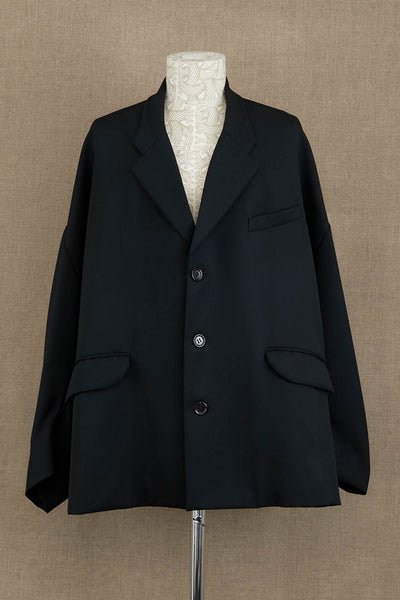 Jacket 19- Wool Gabardine- Black