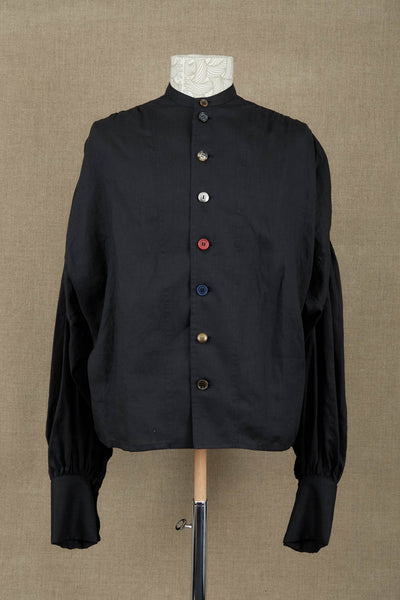 Shirt 87- Linen100%- Black