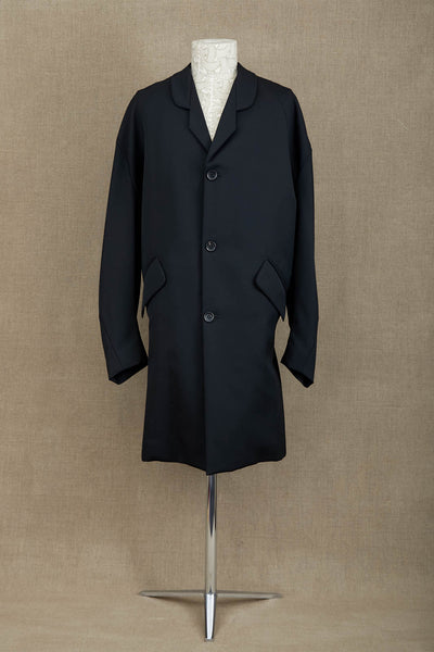 Coat 119- Wool100% Gabardine- Black
