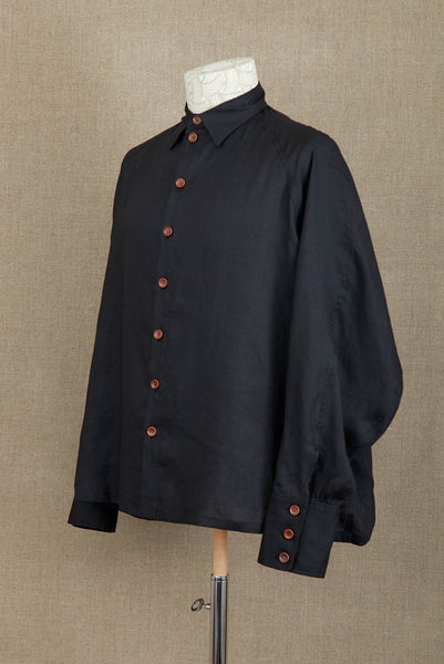 Shirt 988- Linen100% 221- Black