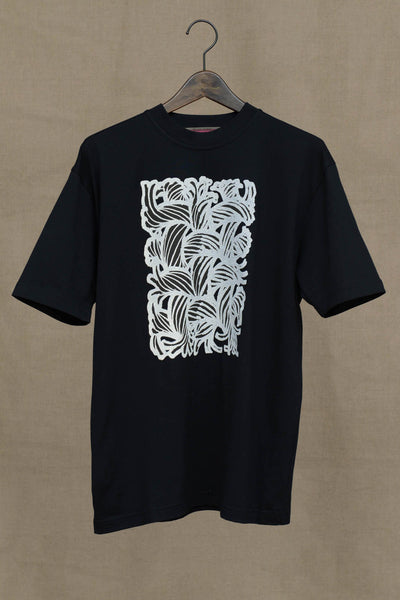 Tshirt Printed- Cotton100% Jersey- Painting Series 01- Black