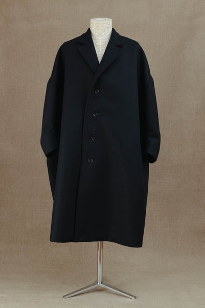 Coat 336- Wool100% Melton- Black
