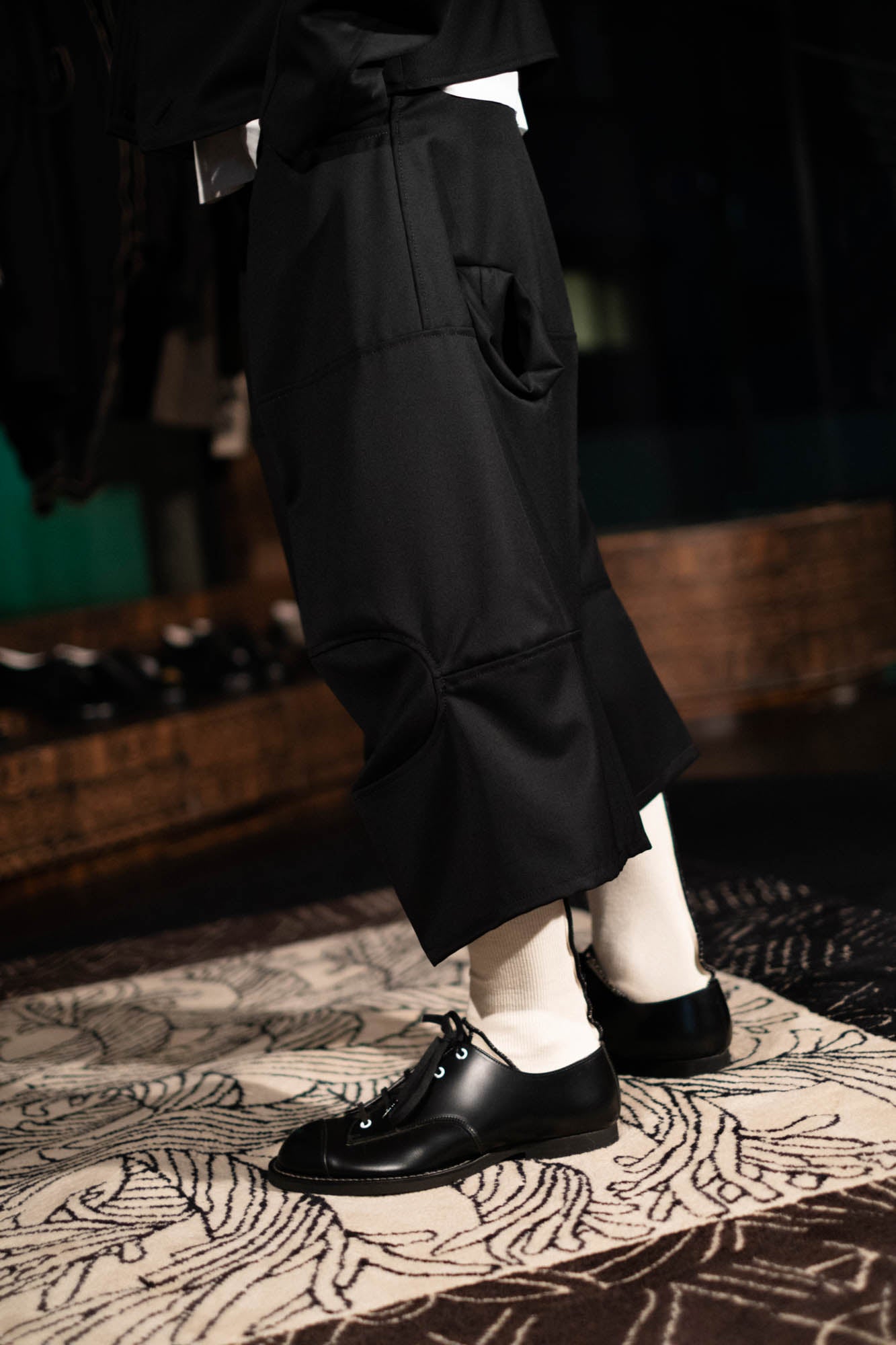 Trousers 103D- Wool100% Gabardine- Black – Christopher Nemeth