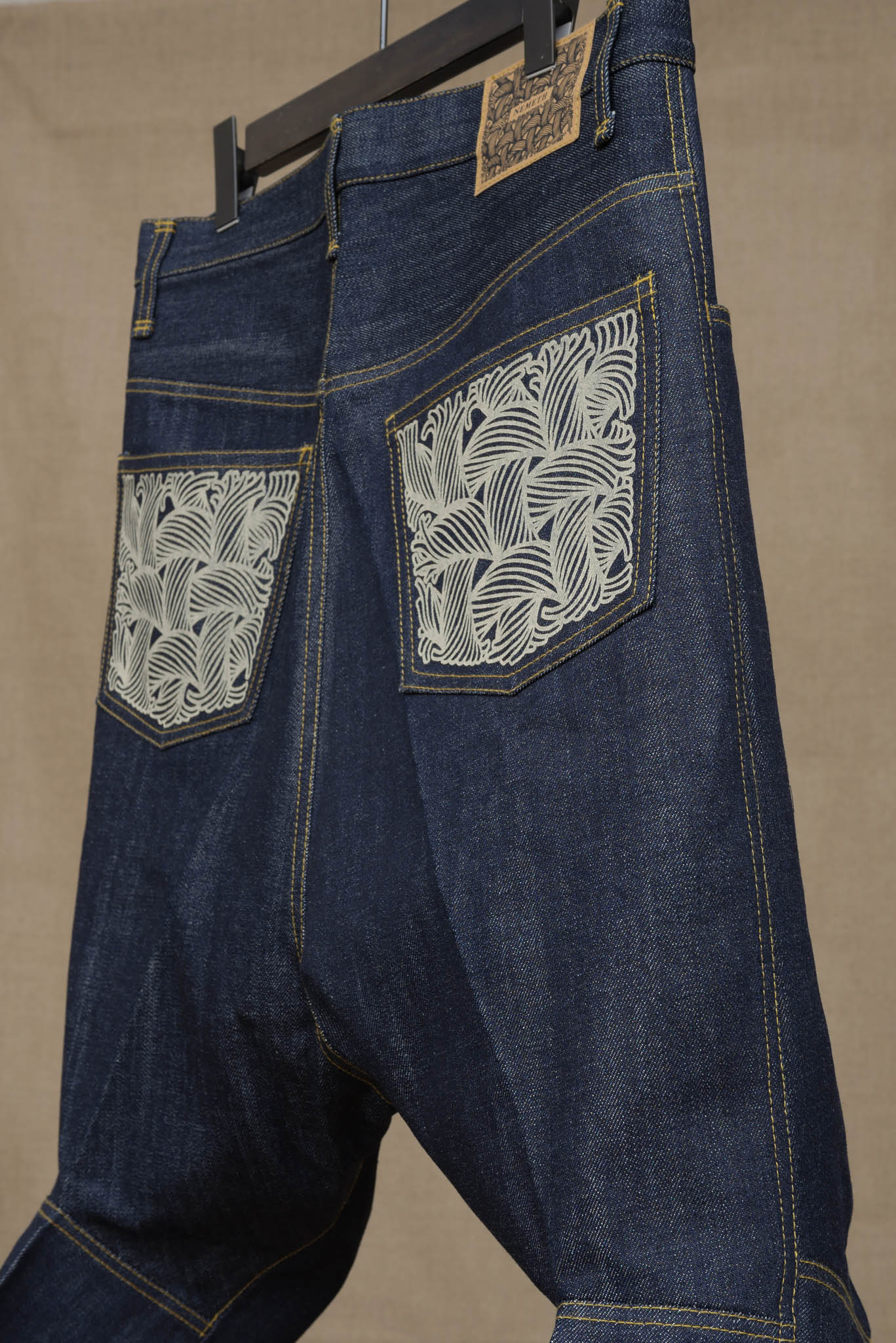Trousers 9911- Cotton100% Denim- Pocket Rope Print