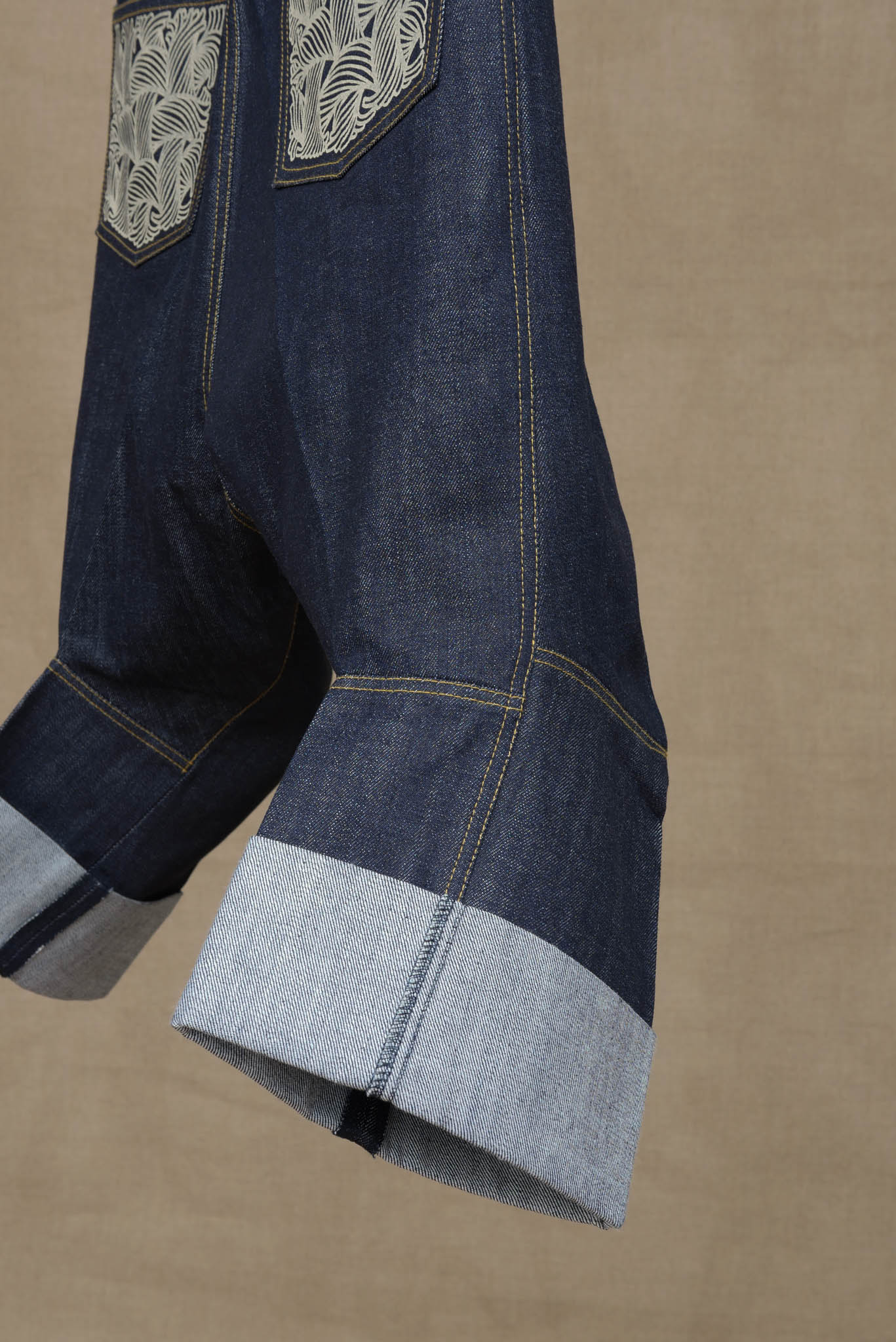 Christopher NEMETH Archive Curve Leg Embroidered Punk Rock Jeans M 31 Japan
