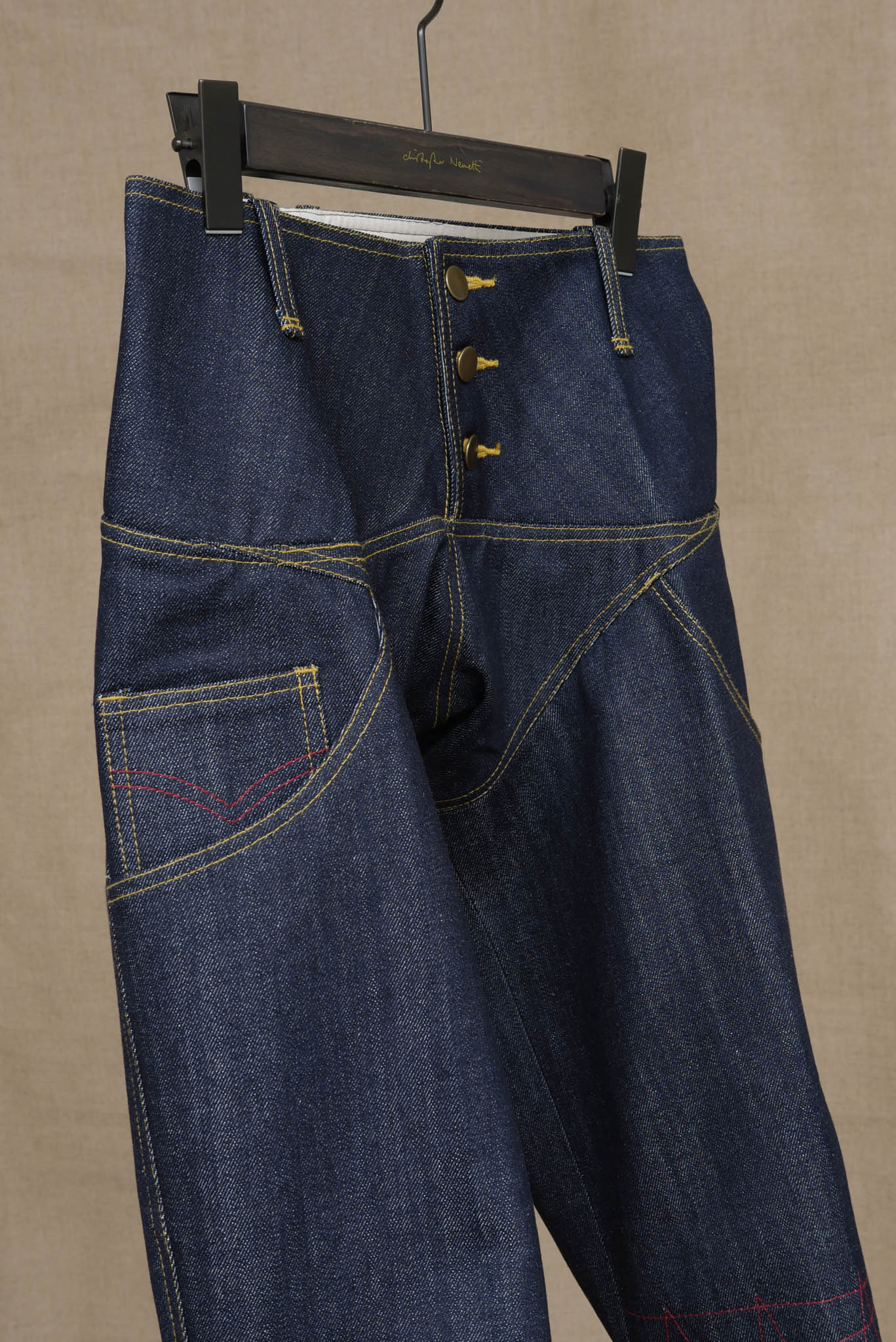 Trousers 8881- Denim- Yellow Stitch - Christopher Nemeth