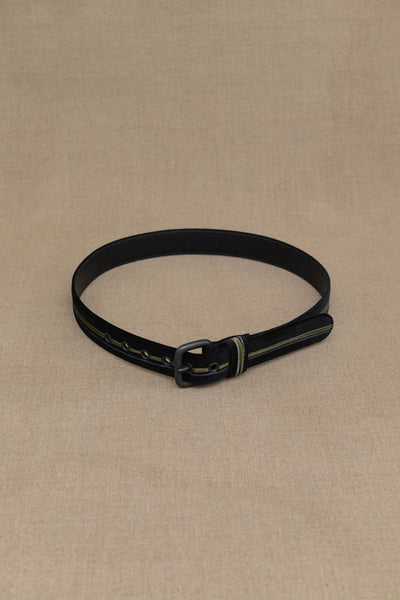 Belt Leather- Cotton100% Velvet Bonding- Paint- Black