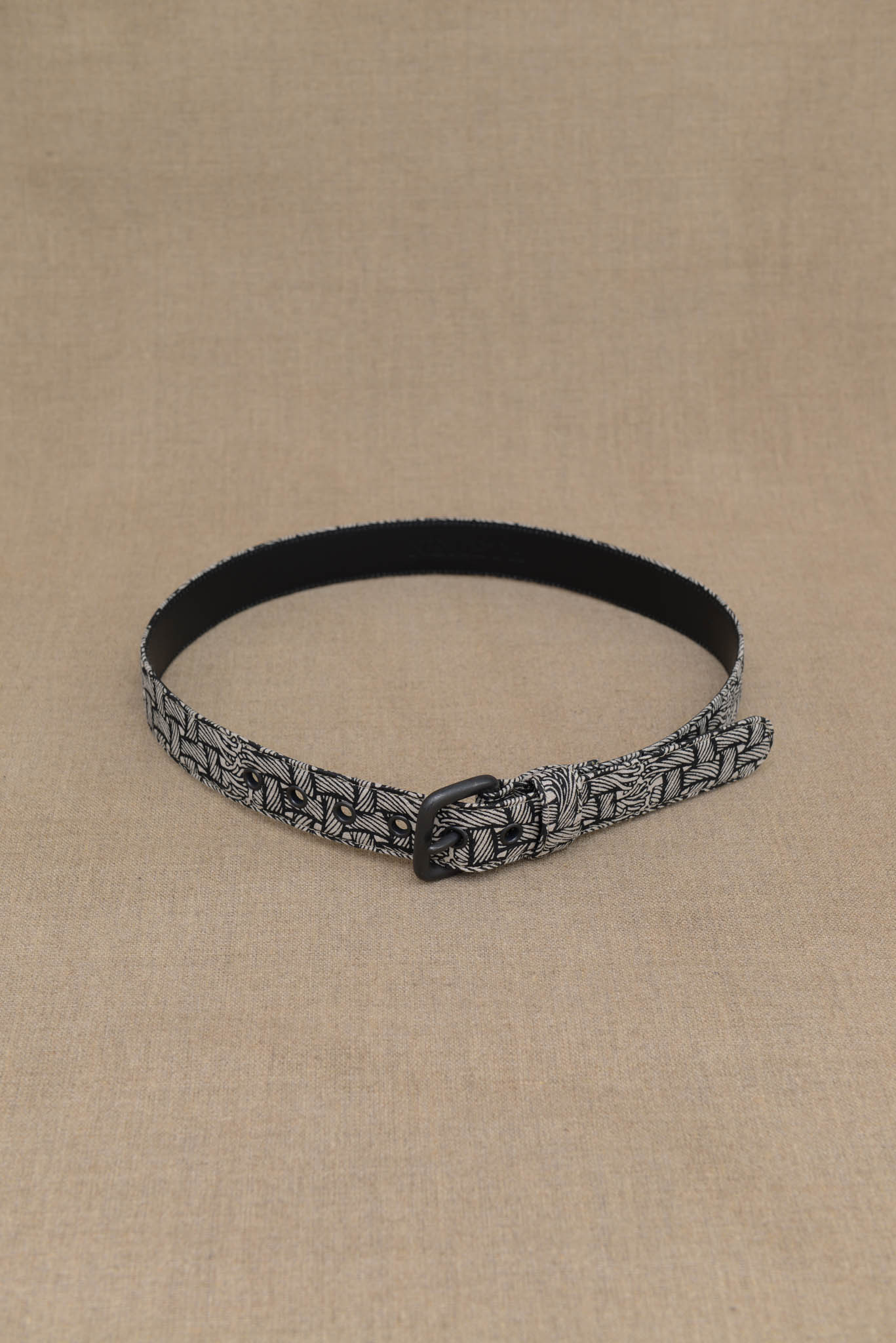 Belt Leather - Linen100% Bonding - M Rope Print - Raw - Christopher Nemeth - Accessories - Online Store - 0 - 00650 - 03