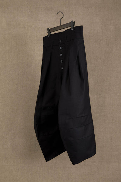 Trousers 20- Cotton100% Back Satin- Black