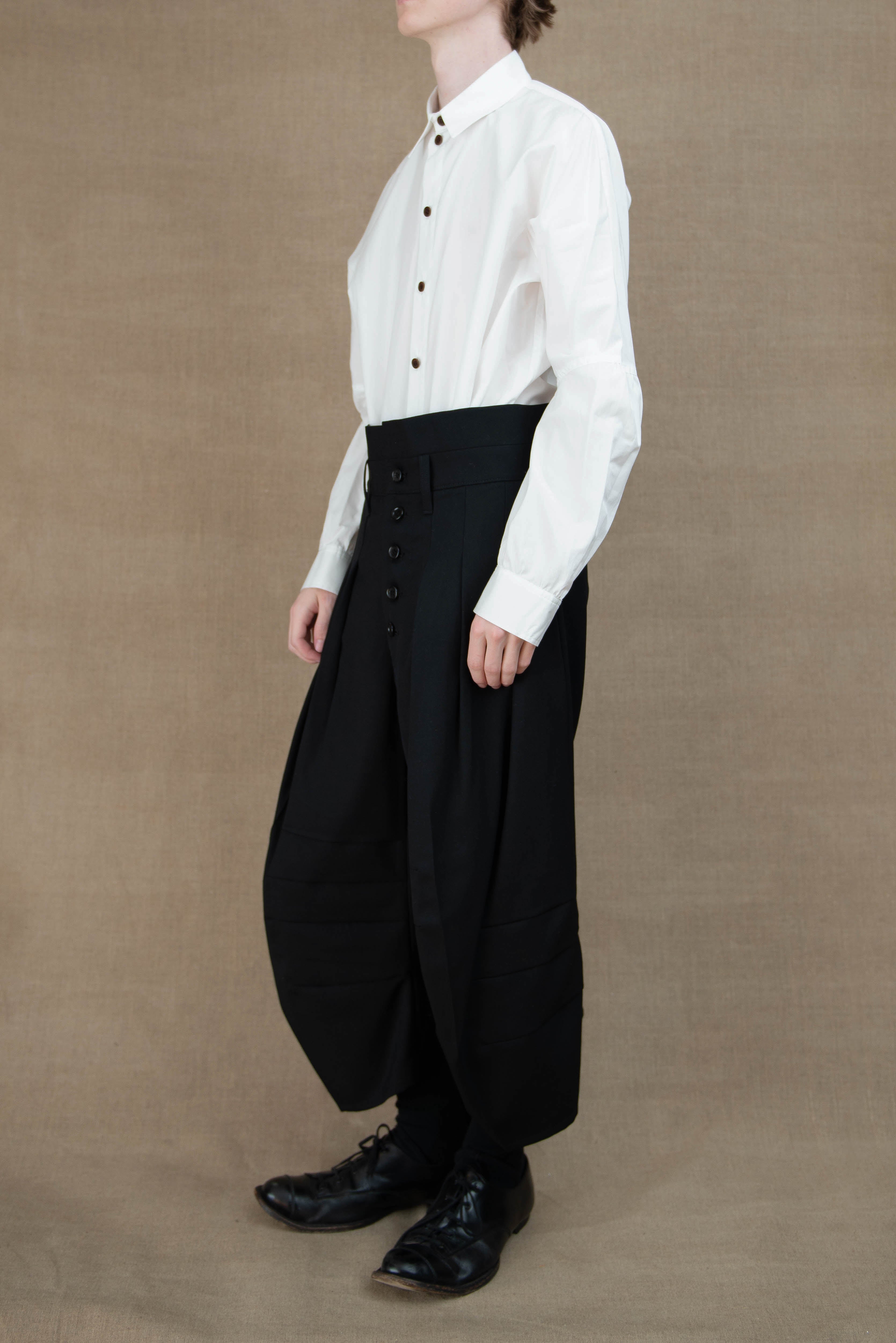 GU Printed Two-Tone Top and Christopher Nemeth Pants – Tokyo Fashion