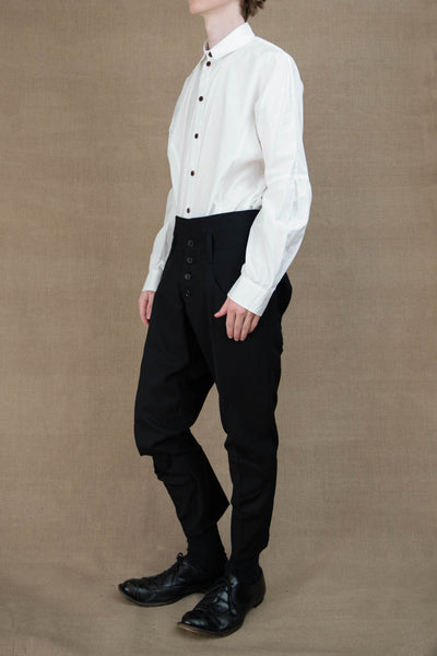 Trousers 14B- Wool100% Gabardine- Black