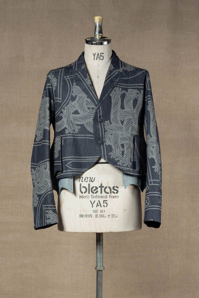 Jacket 50- Cotton100% Denim Print- 42S Pattern Rope- Indigo