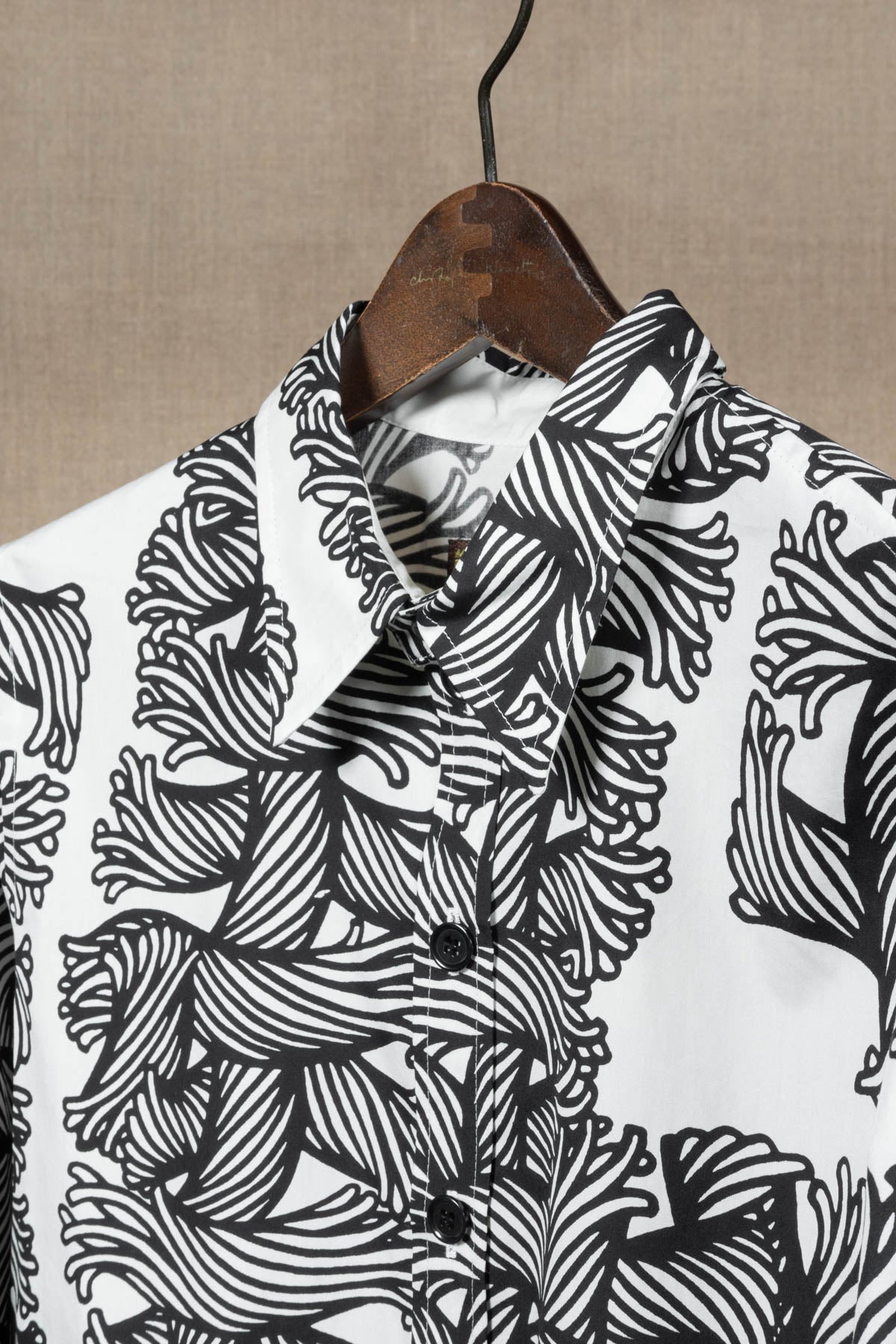 Shirt 18752- Cotton100% Broad- L Rope Print- White