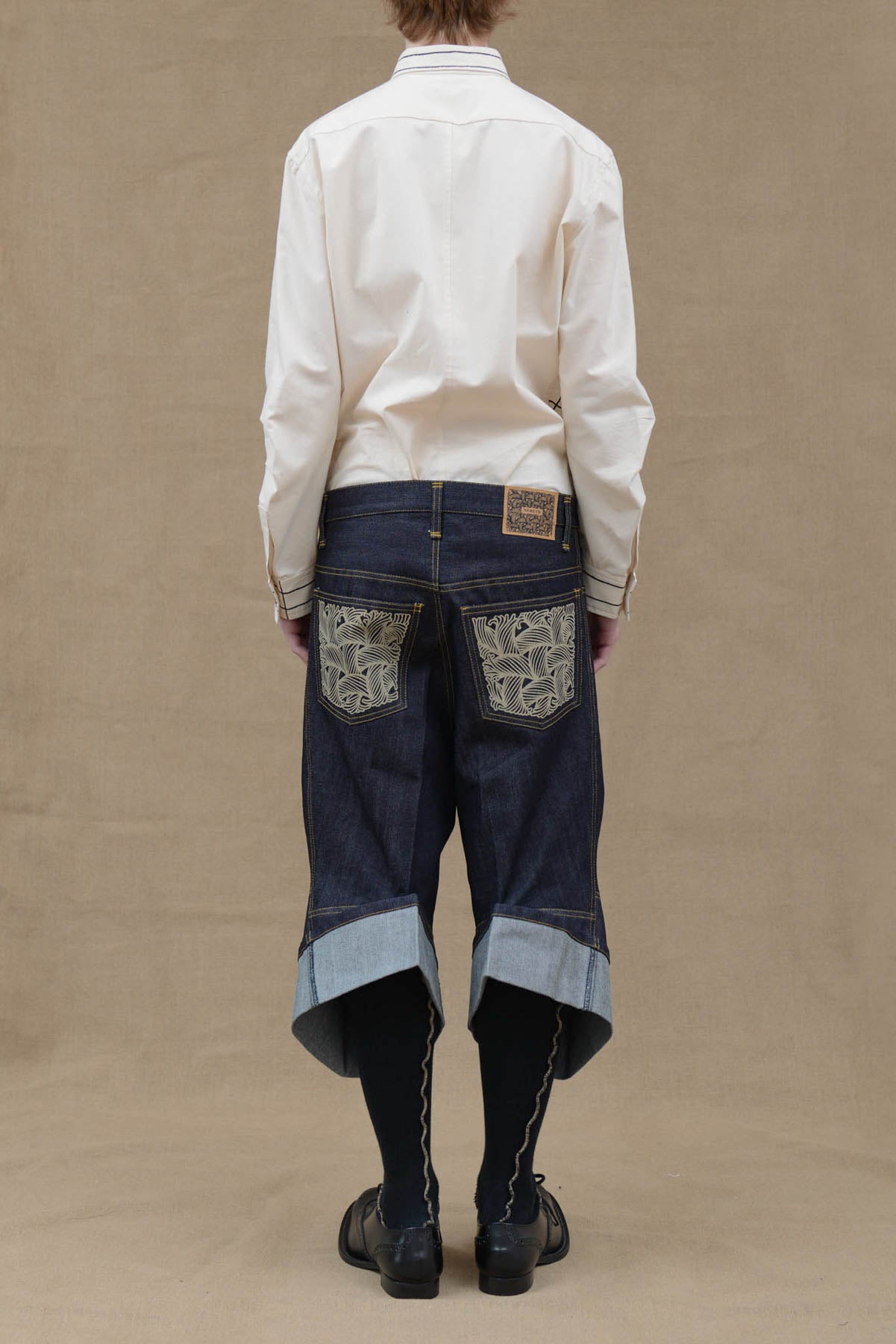 Trousers 9911- Cotton100% Denim- Pocket Rope Print