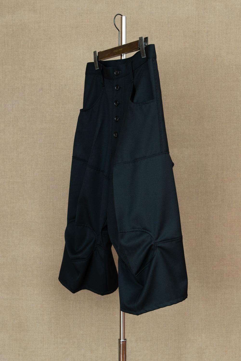 Trousers 103D- Wool100% Gabardine- Black – Christopher Nemeth