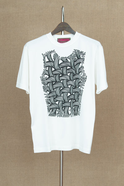 Tshirt Printed- Cotton100% Jersey- Vest Rope- White
