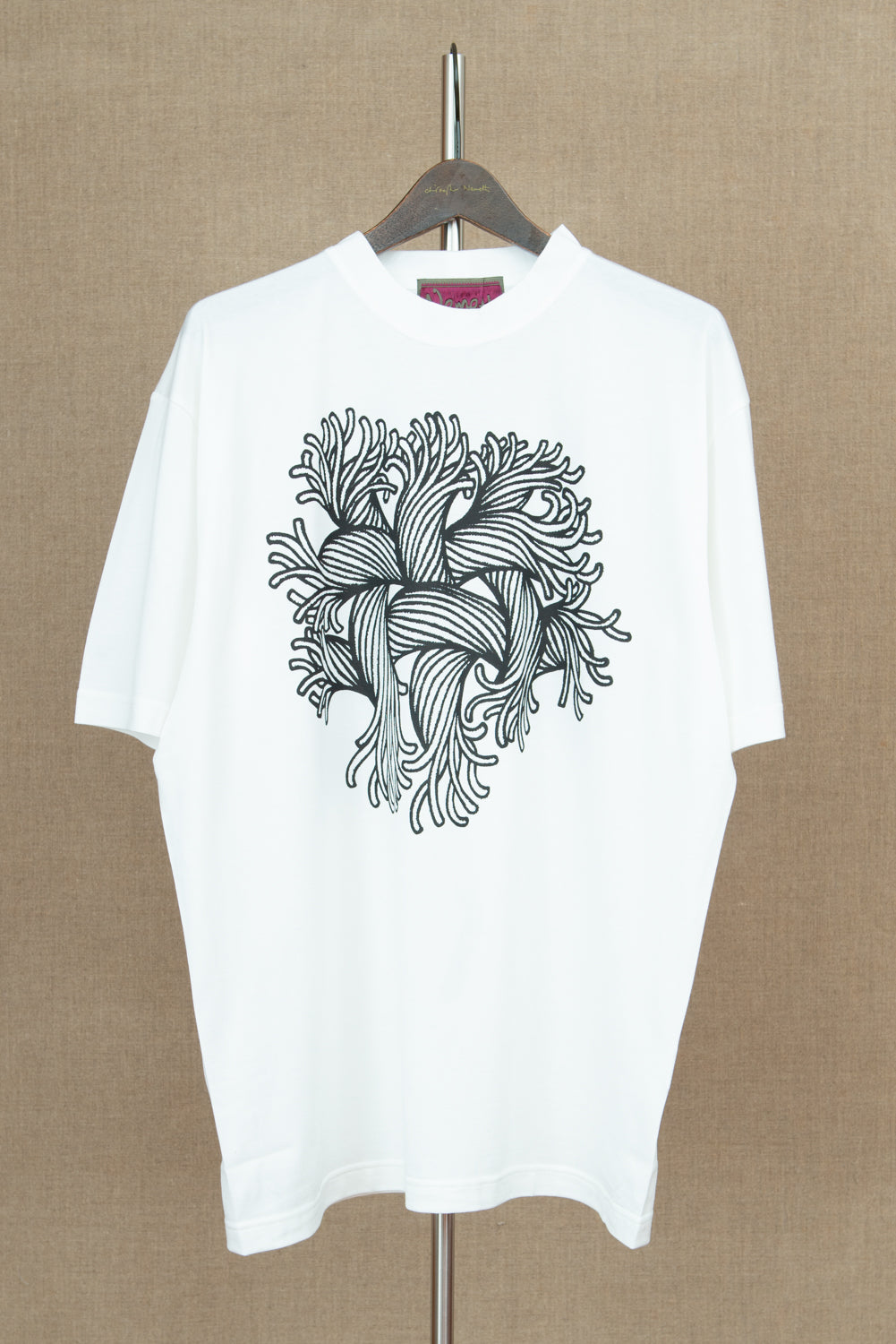 Tshirt Printed- Cotton100% Jersey- Embroidery Rope- White