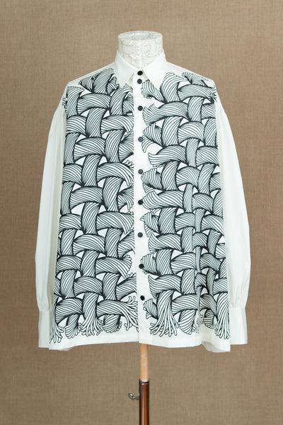 Shirt 893- Cotton100% Broad 100- 89 Pattern Rope- Ivory