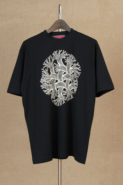 Tshirt Printed- Cotton100% Jersey- Hexa Rope- Black