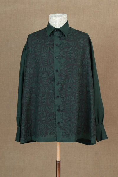 Shirt 893- Linen100% 221- 89 Pattern Rope- Green