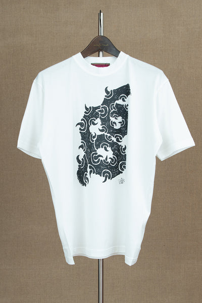 Tshirt Printed- Cotton100% Jersey- Dave Baby Vine- White